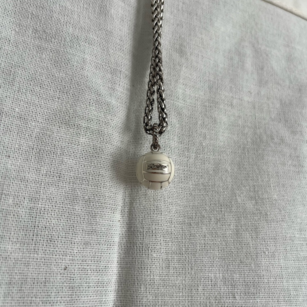 Brighton Silver Volleyball Pendant Necklace